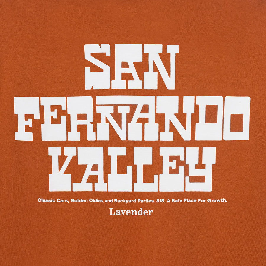 Lavender brings forward thinking graphic design through their clothing brand and creative studio with their approach to t-shirts, hoodies and everything in between. Lavender San Fernando Valley T-Shirt 818